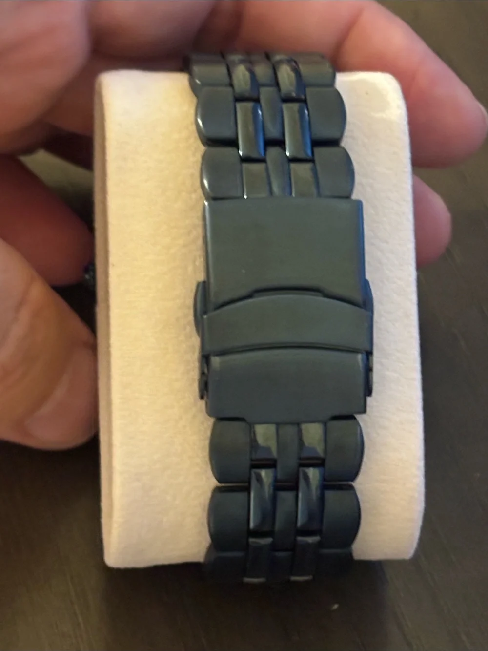 Disney Men’s Dark Navy BlueStainless Steel Watch - Silver Case Back